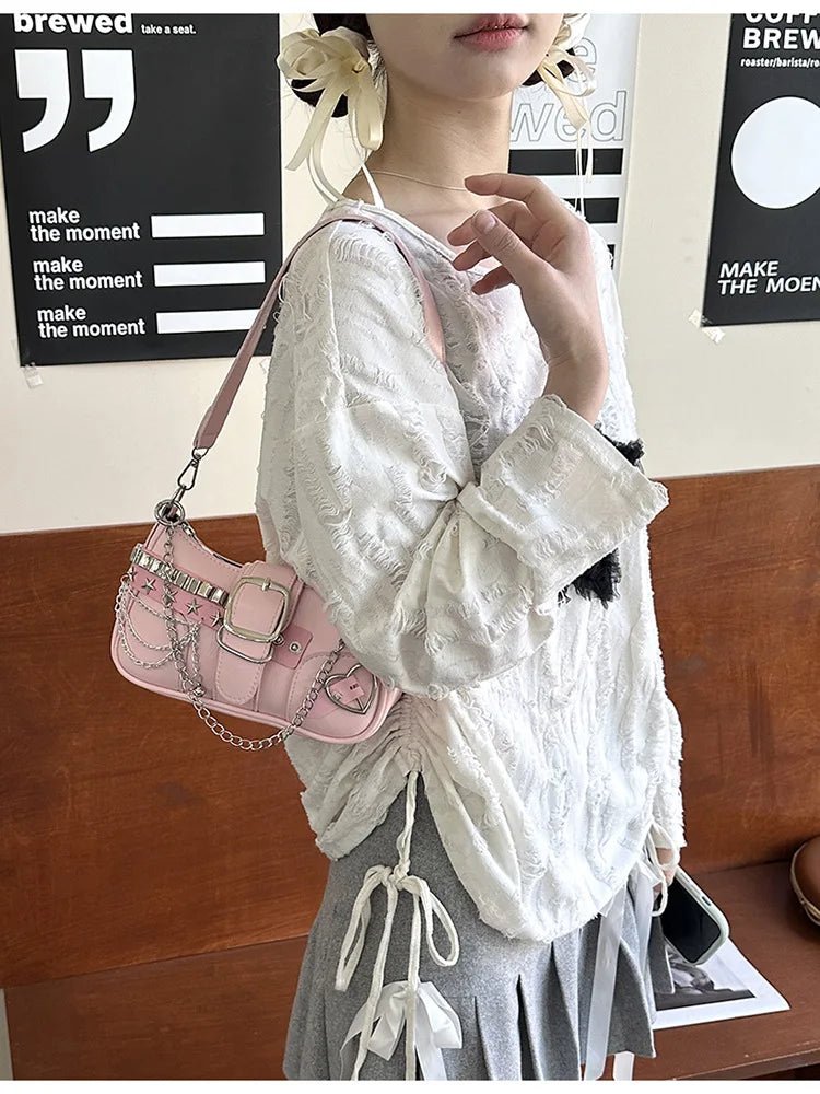 Y2K Star Studded Shoulder Bag Shoptery