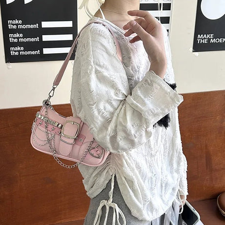 Y2K Star Studded Shoulder Bag Shoptery