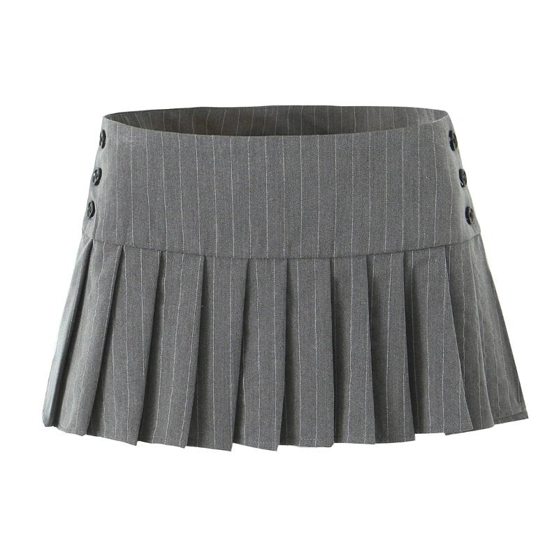 Y2K Striped Micro Skirt -