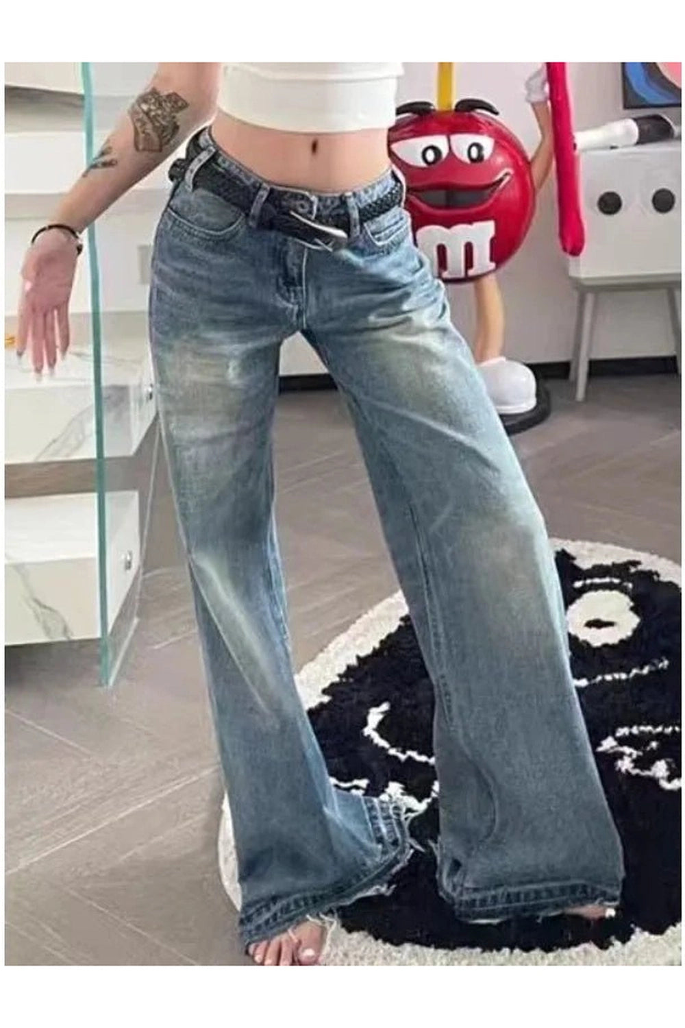 Y2k Vintage Flared Jeans - Jeans