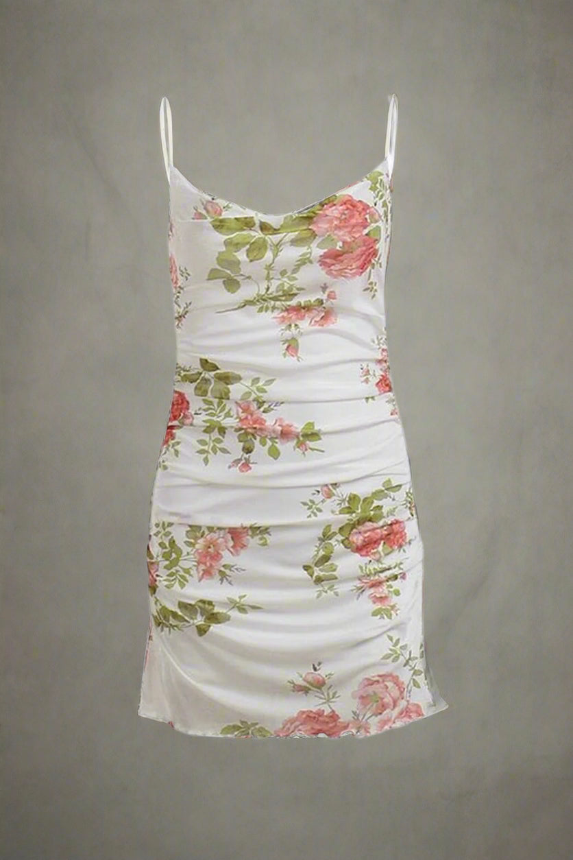 2000s Floral Mini Dress y2k Aesthetic As photo shows Shoptery