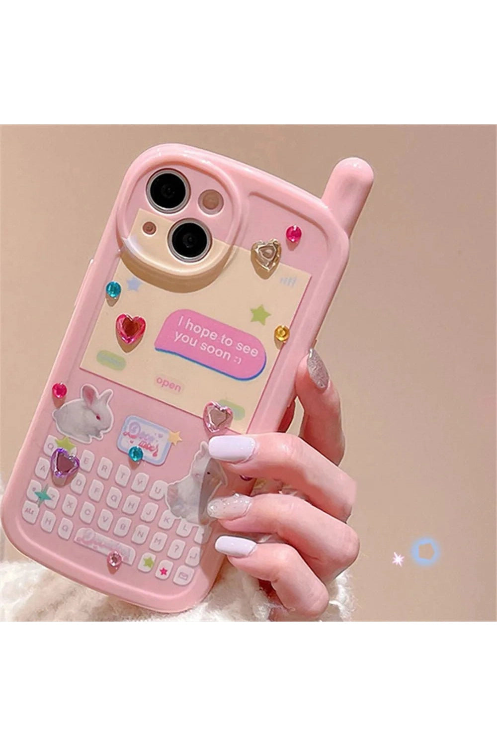 Kawaii 3D Rabbit Korean iPhone Case Shoptery