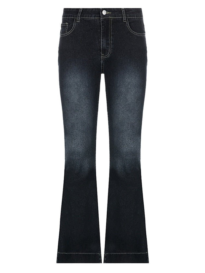 90s Aesthetic Flare Jeans - Jeans