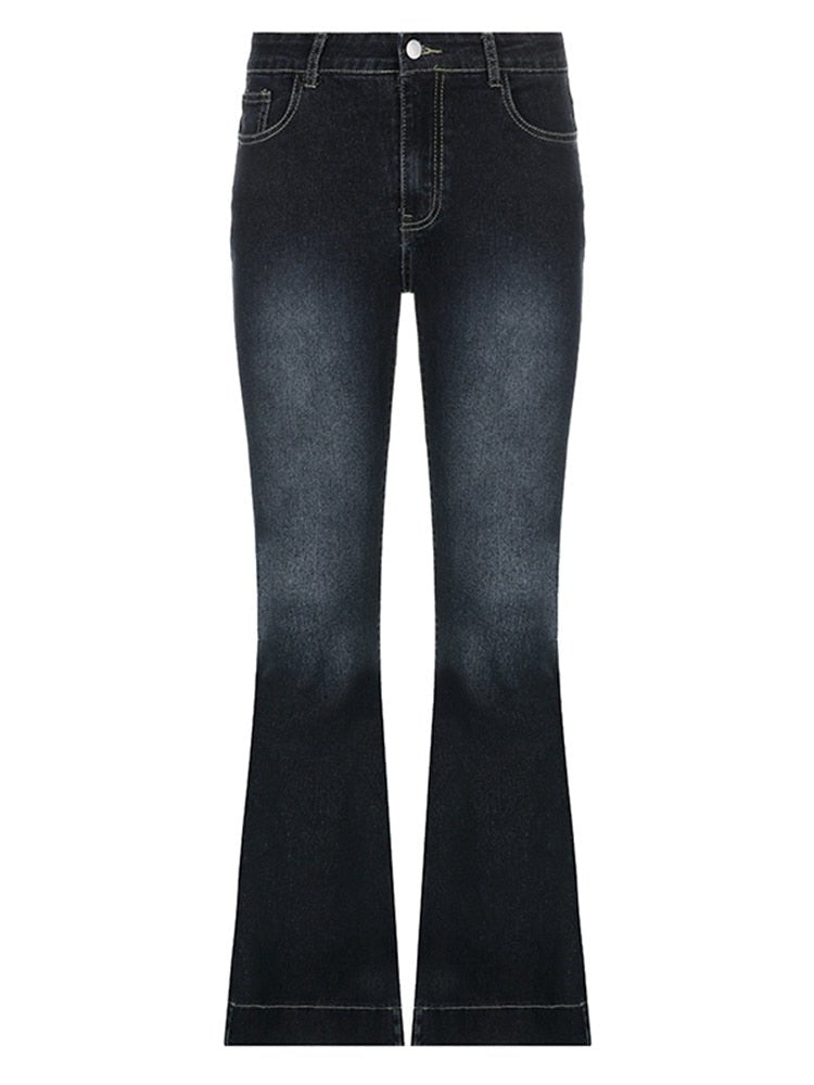 90s Aesthetic Flare Jeans - Jeans