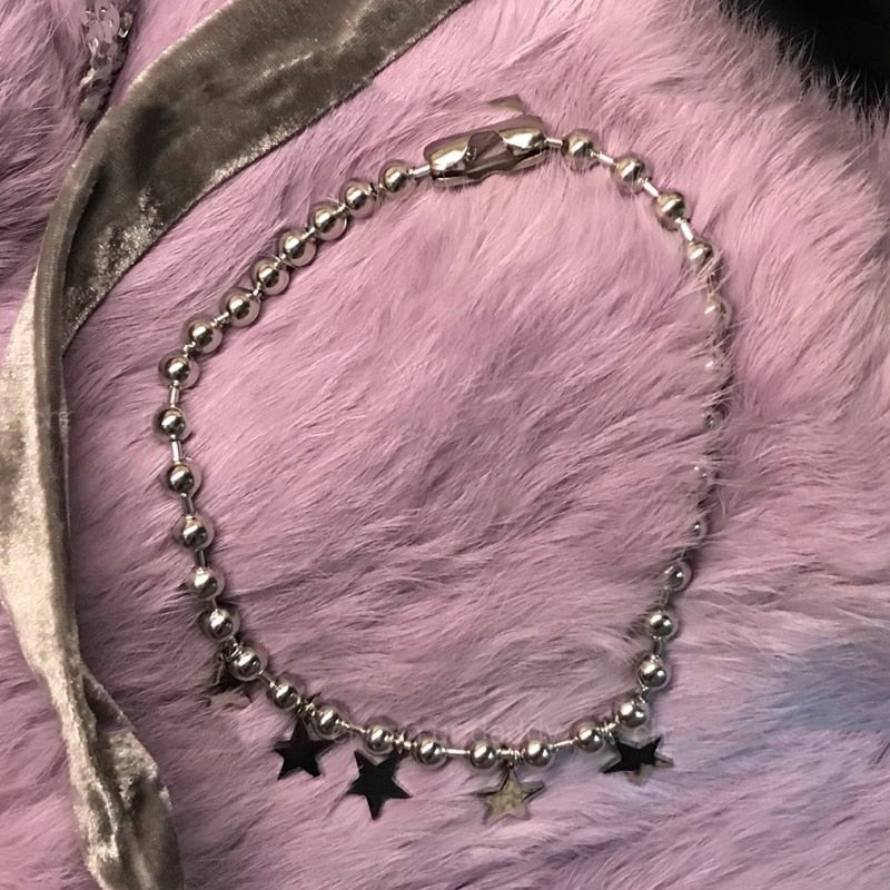 90s Aesthetic Star Metal Necklace -