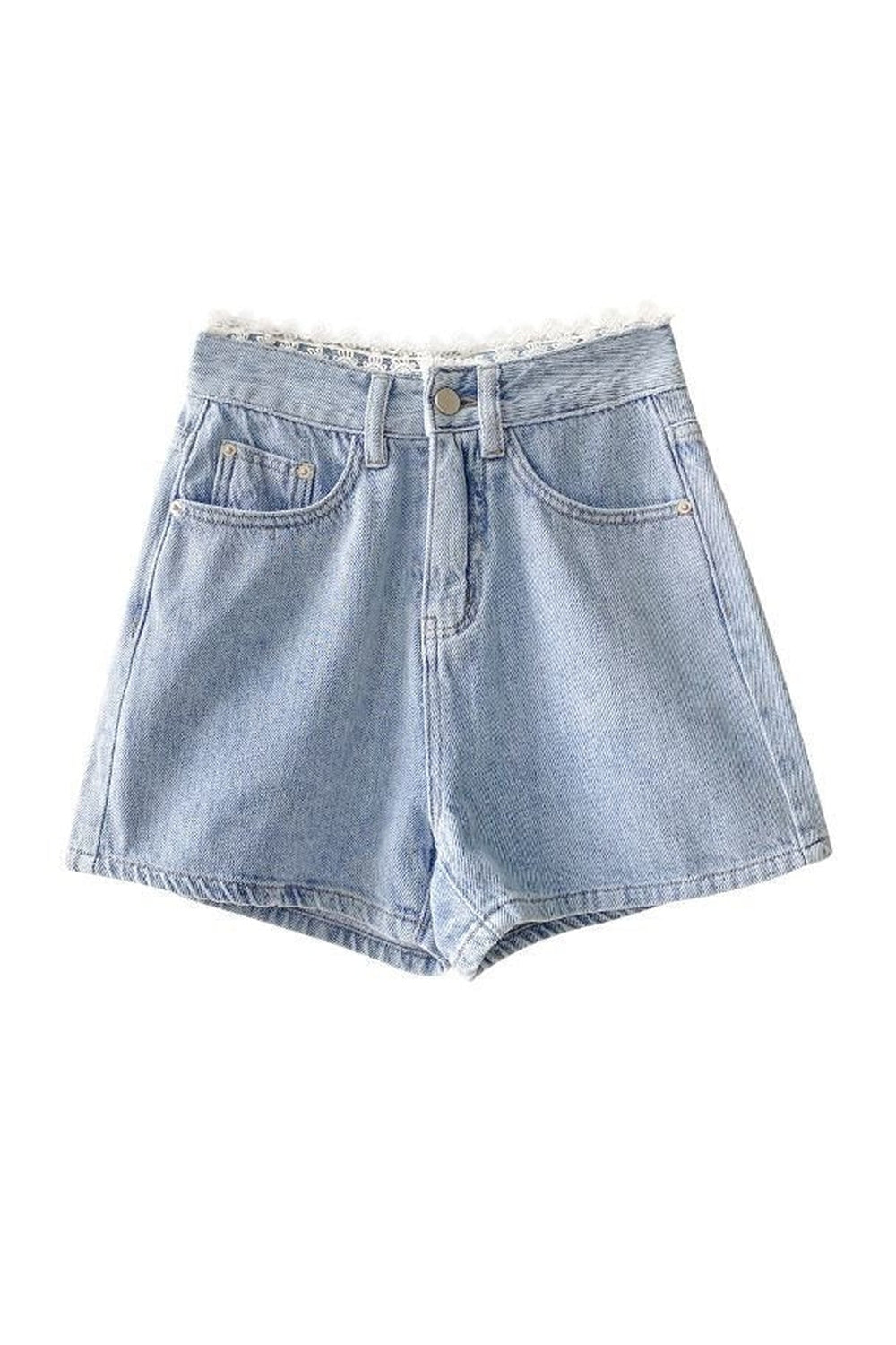 90s Blue High Waist Shorts - Shorts