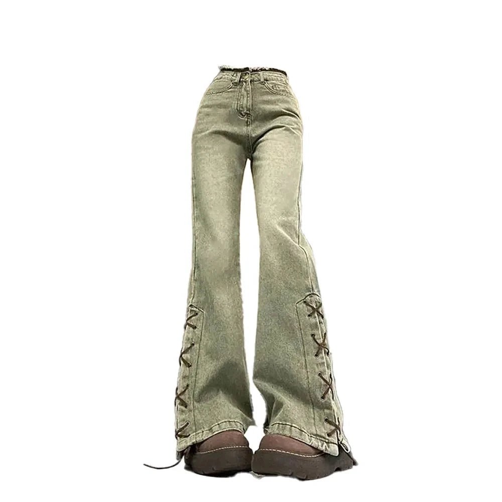 90s Wide Leg Green Jeans -