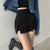 Korean Aesthetic Black Mini Skirt