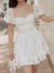 Coquette White Pleated Dress