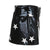 Star Print Glossy Leather Skirt