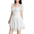 Coquette White Pleated Dress