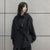 Korean Aesthetic Oversize Black Shirt