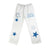 White jeans with blue Y2K stars