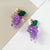 Preppy Acrylic Grape Earrings