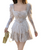 Coquette Aesthetic Lace Ruffles Mini Dress