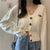 Korean Pastel Long-sleeved Knitted Jacket