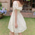 Square Collar Puff Sleeves Dress