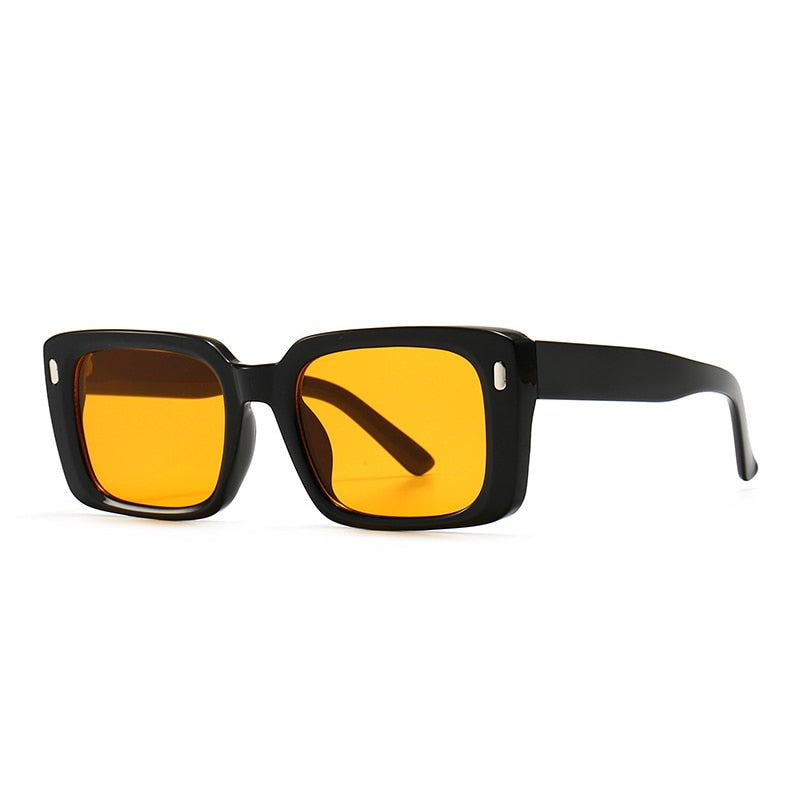Square Leopard Retro Sunglasses - Shoptery