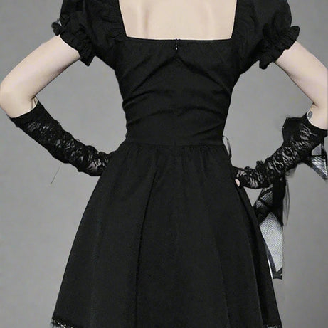 Alt Goth A-line Bandage Corset Dress Shoptery