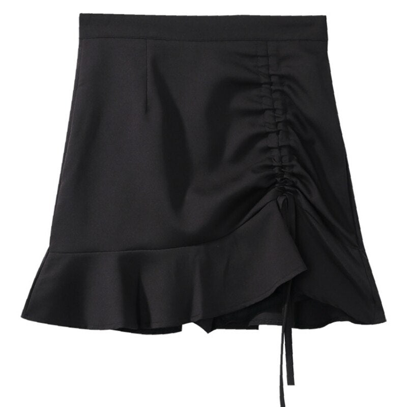 Aesthetic Irregular Pleated Skirt - Skirts