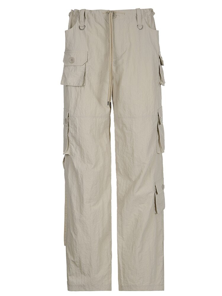 Aesthetic Khaki Cargo Pants - Pants
