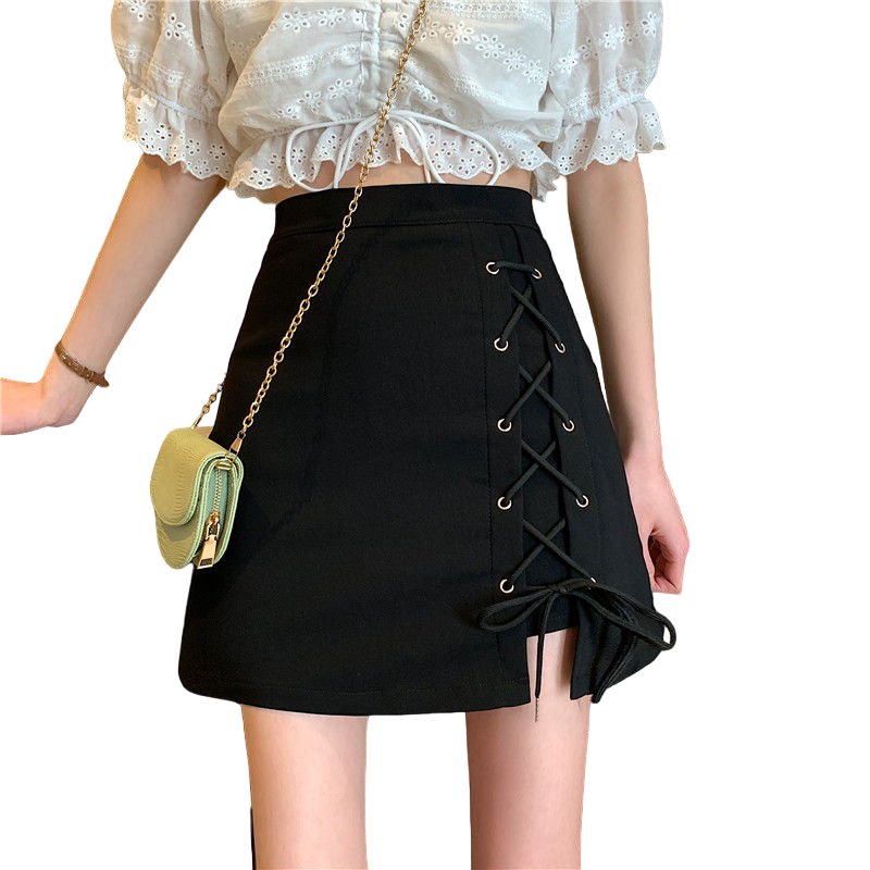 Aesthetic Mini Lace-up Skirt - Skirts