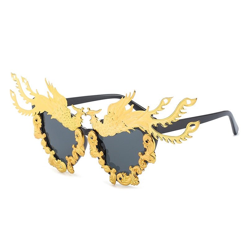 Aesthetic Party Dragon And Phoenix Sunglasses - Sunglasses