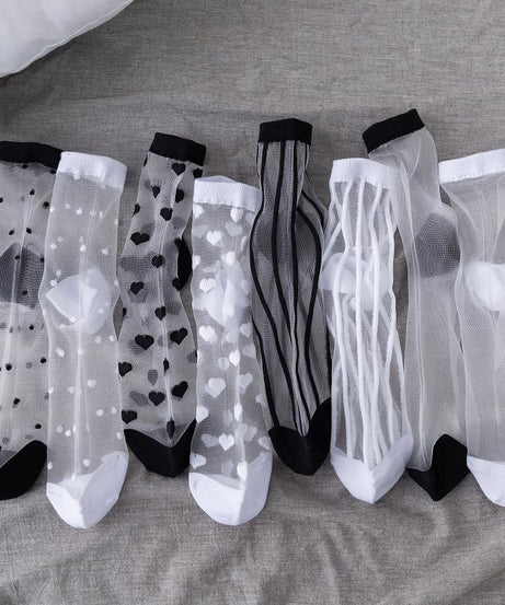 Aesthetic Ultra-thin Transparent Mesh Socks - Socks