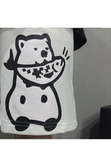 Alt Bear Print Shorts Shoptery