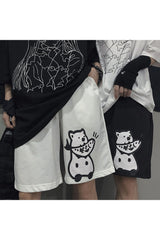 Alt Bear Print Shorts Shoptery