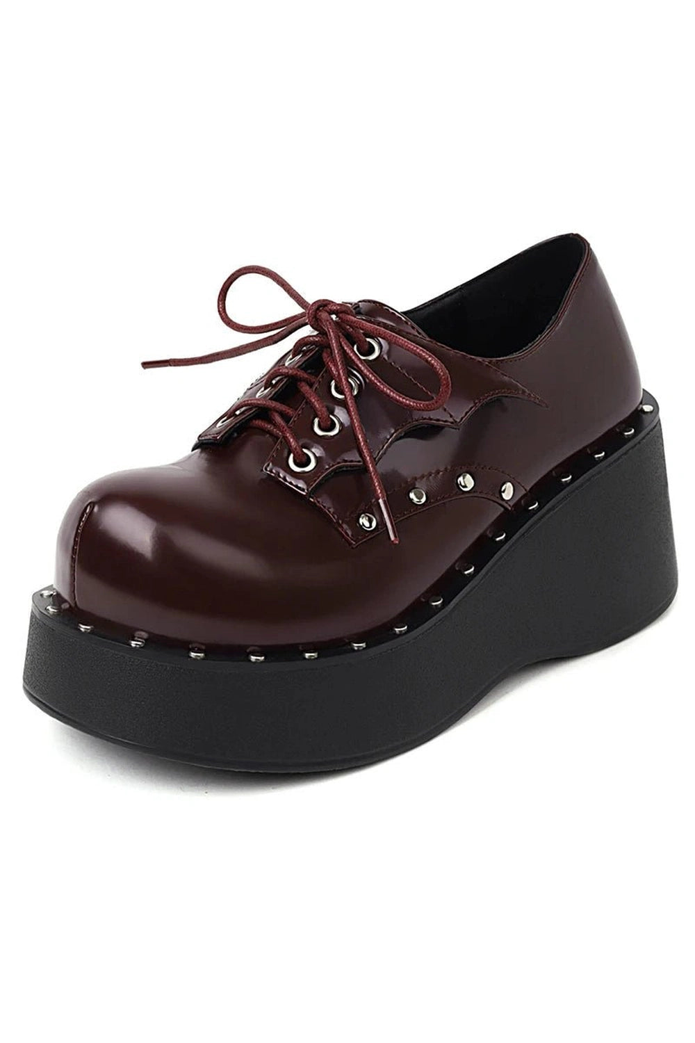 Alt Black Rivets Ankle Boots Burgundy Shoptery