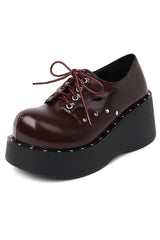 Alt Black Rivets Ankle Boots Burgundy Shoptery