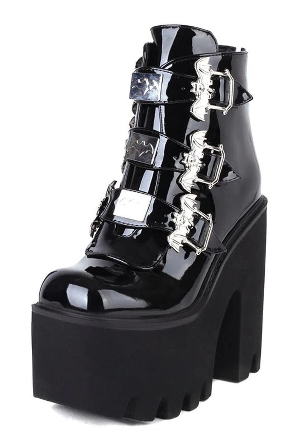 Alt Cobweb Vampire Cosplay Boots patent leather Shoptery