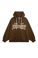 Fall Alt Cute Zip Up Hoodie coffee Shoptery