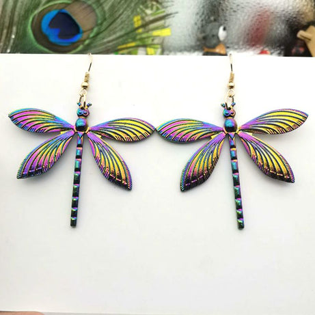 Alt Fashion Dragonfly Earrings - Earrings