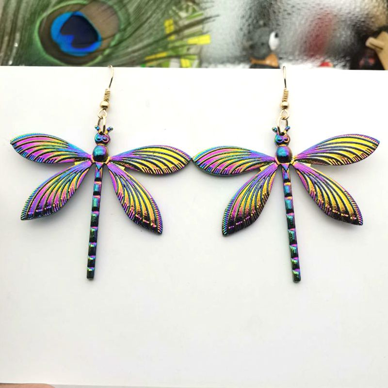 Alt Fashion Dragonfly Earrings - Earrings