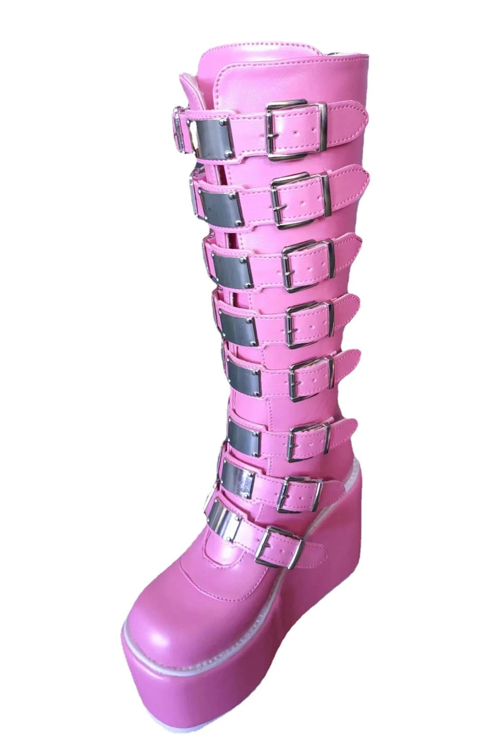 Alt Heart Buckle Knee Boots Shoptery