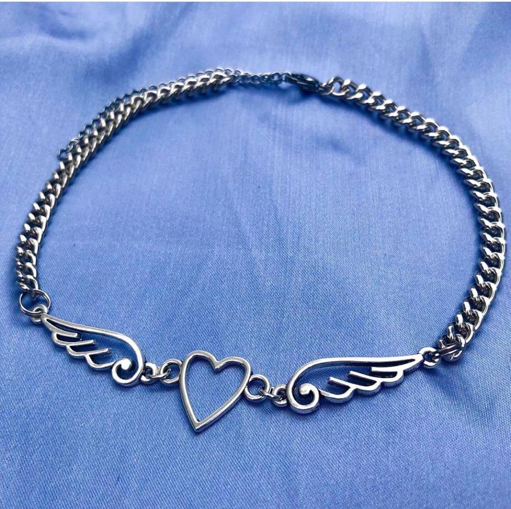 Alt Heart Metal Choker - Necklaces