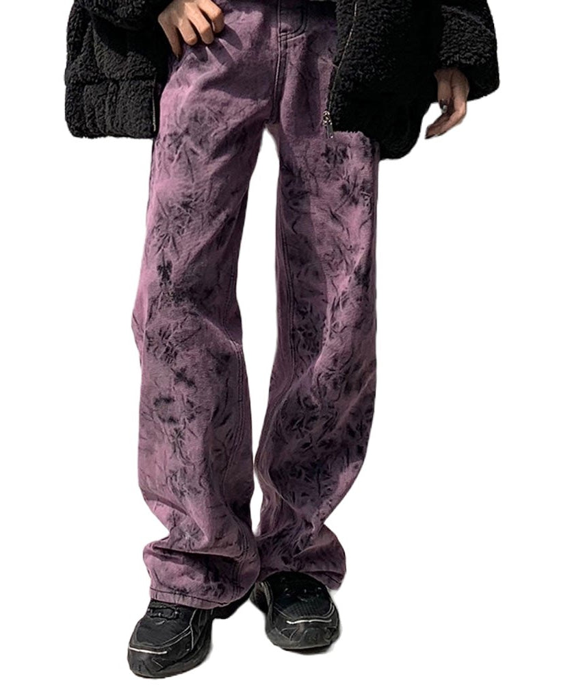 Alt Purple Tie-dye Jeans - Jeans