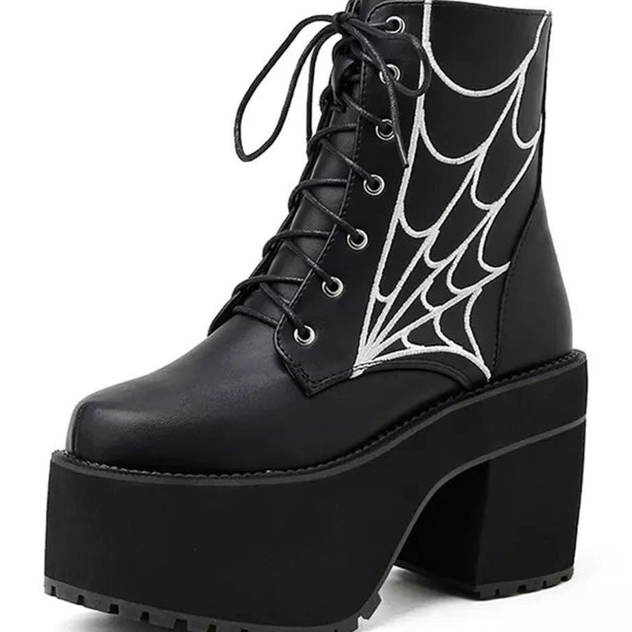 Alt Rivet Burgundy Platform Shoes Black Shoptery