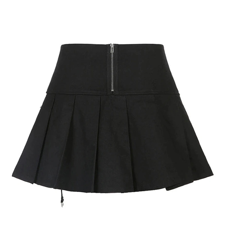 Alt Style Pleated Mini Skirt Shoptery