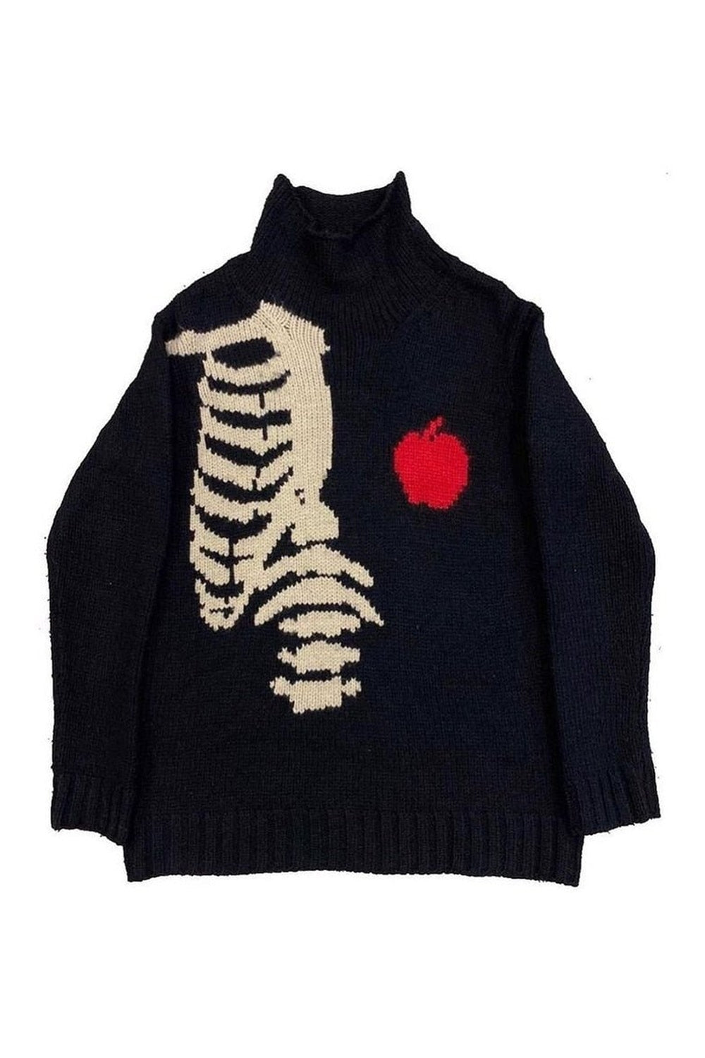 Alt Style Skeleton Knit Sweater - Sweaters