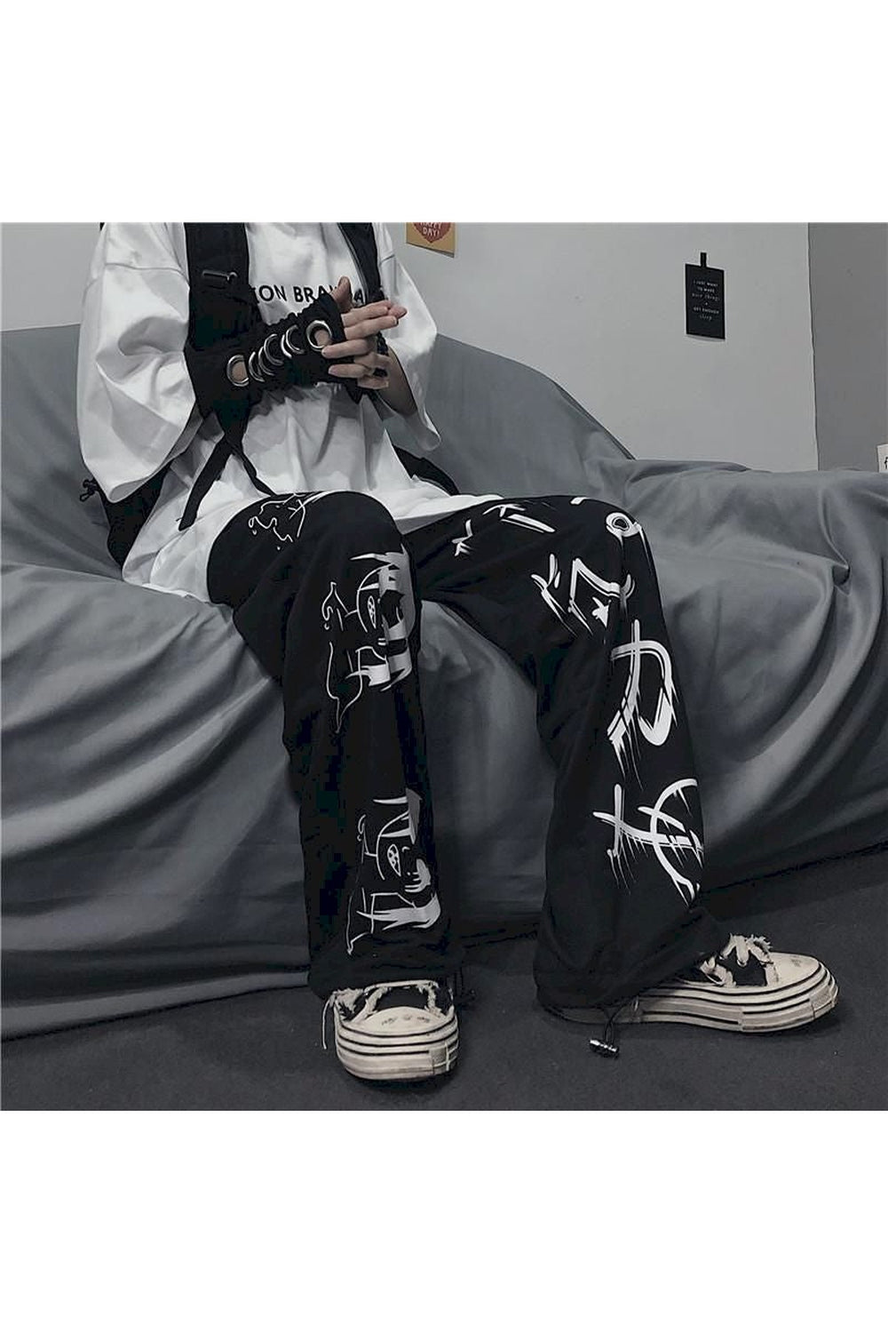 Anime Goth Black Pants - Pants