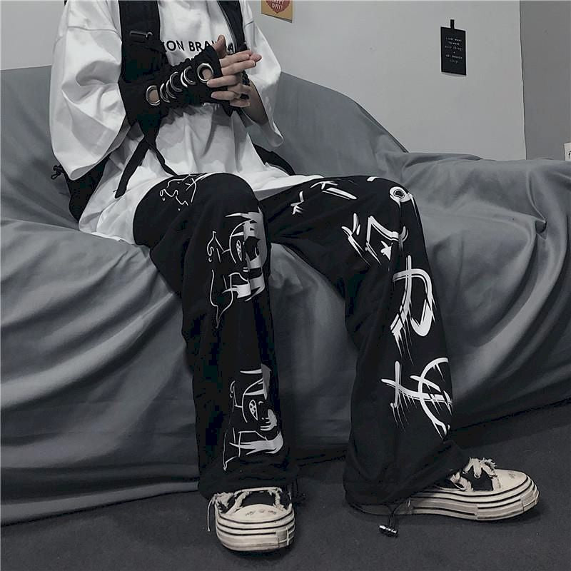 Anime Goth Black Pants - Pants