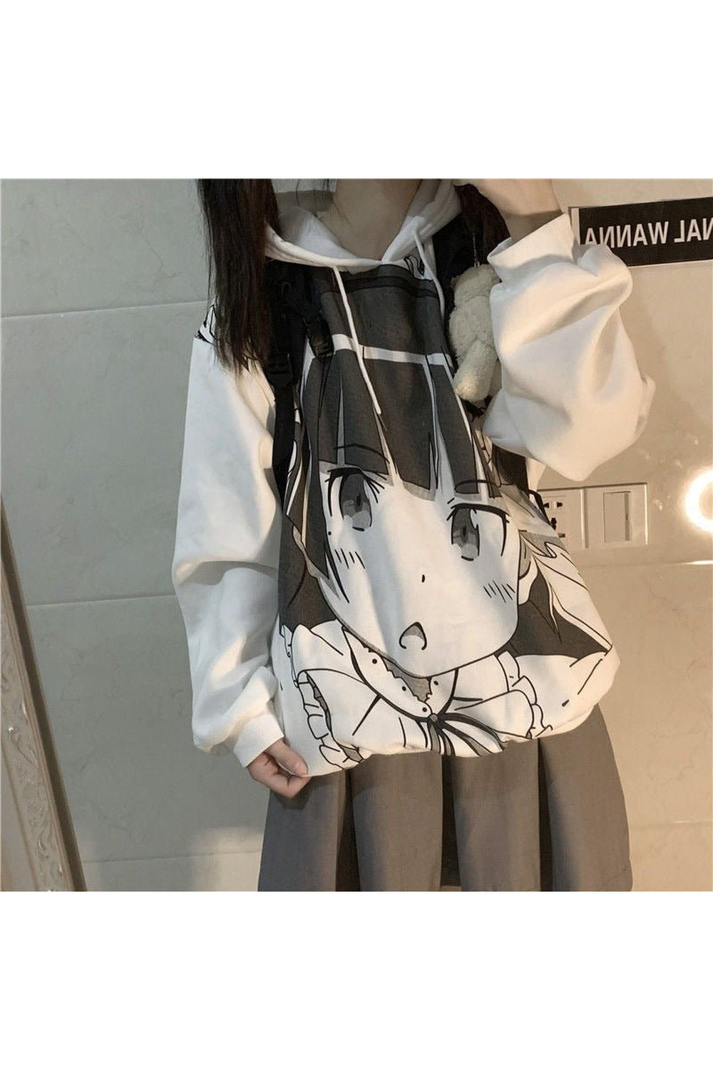 Anime Long Sleeve Sweatshirt - Sweatshirts