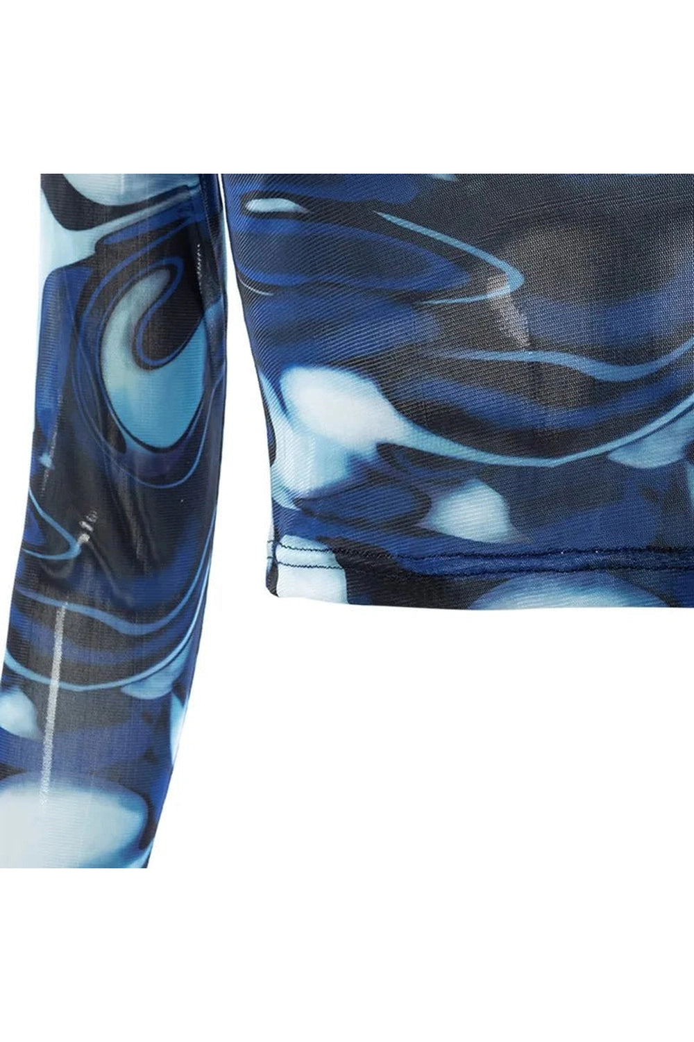 Aqua Swirl Crop Top Shoptery