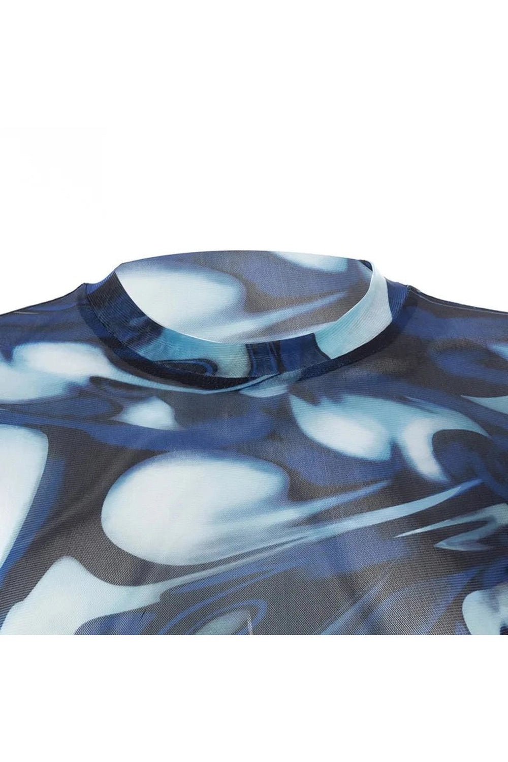 Aqua Swirl Crop Top Shoptery