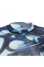 Aqua Swirl Crop Top Shoptery
