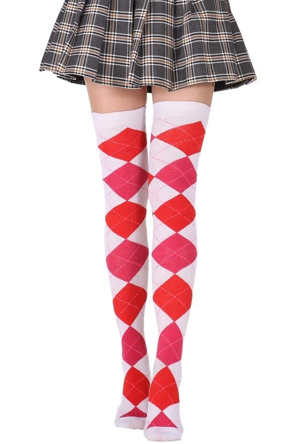 Argyle High Elastic Stockings Shoptery
