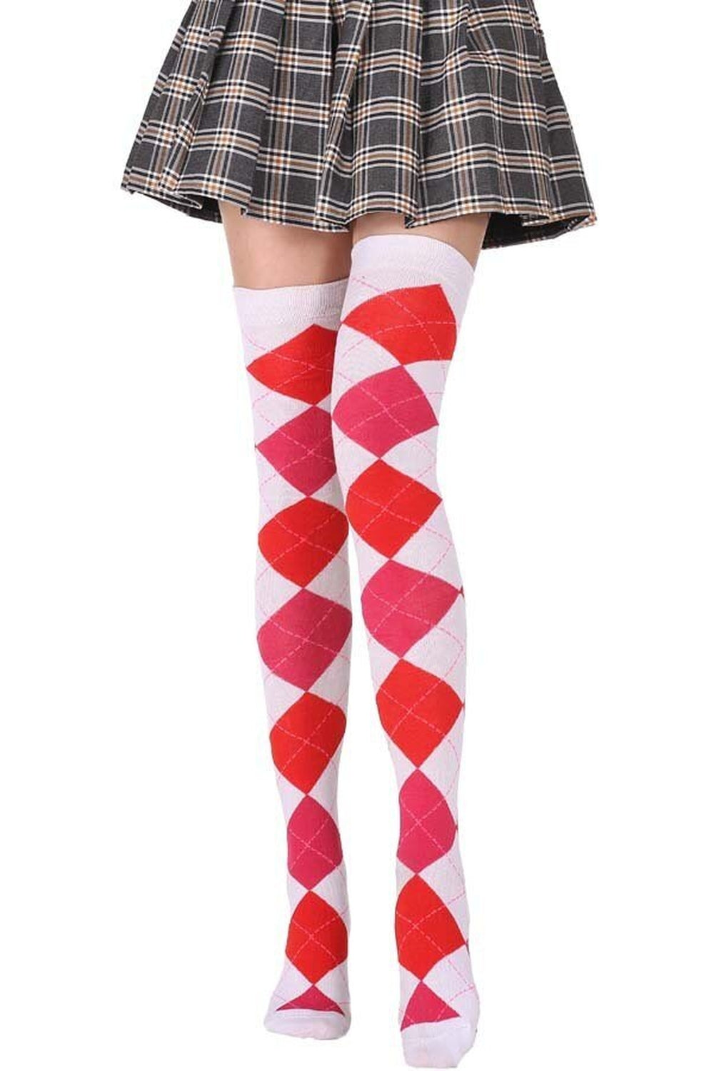 Argyle High Elastic Stockings 08 One Size Shoptery